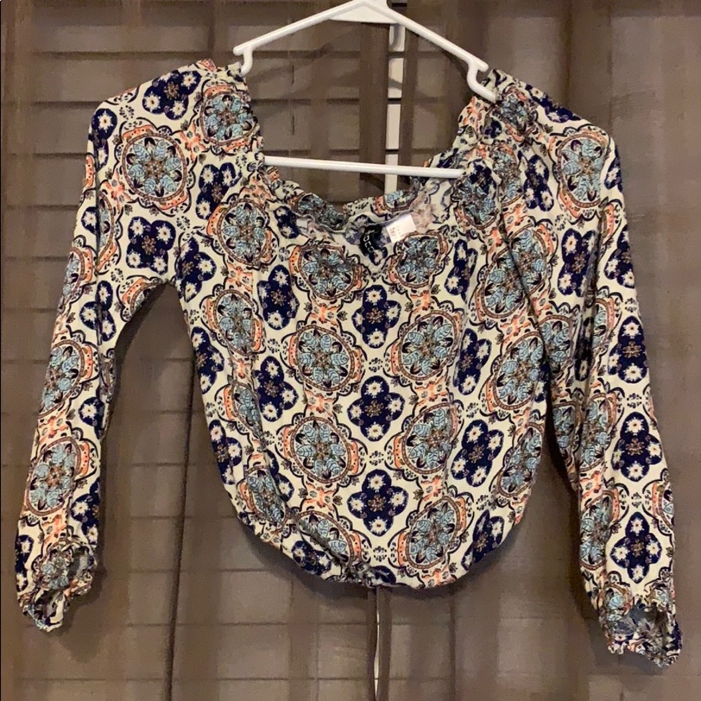Off the shoulder crop top